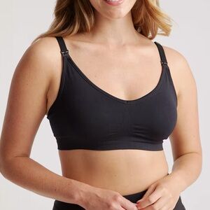 NWT Quince Black Seamless Nursing Bra Sz XS and S